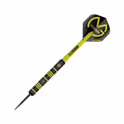 WINMAU Michael Van Gerwen MvG Ambition Brass 24g Professional Steel Tip Darts Set with Flights and Shafts (stems)