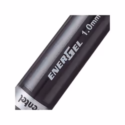 Pentel 1.0 mm Energel Plus Gel Rollerball Pen - Black (Pack of 12)