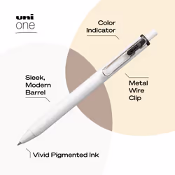 uni-ball one Retractable Gel Pens, Medium Point (0.7mm), Black Ink, 5 Pack