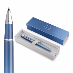Parker IM Writing Rituals Rollerball Pen | Peaceful Blue Finish with Gradient & Chrome Trims | Fine Point | Black Ink | Gift  ...