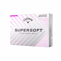 Callaway Golf Supersoft Golf Ball 2025, Splatter Pink