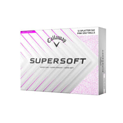 Callaway Golf Supersoft Golf Ball 2025, Splatter Pink
