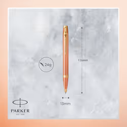 Parker IM Writing Rituals Ballpoint Pen | Uplifting Orange Finish with Gradient & Gold Trims | Medium Point | Blue Ink | Gift Box