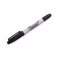Sharpie Twin Tip Permanent Marker Pens - Black Ink - Pack of 8 - Fine & Ultra Fine Tips