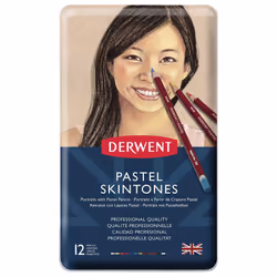Derwent Pastel Portrait Pencils, Drawing & Writing, Set Of 12 Colouring Pencils For Portrait Drawing, Ideal For Blending & De ...