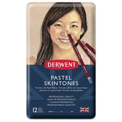 Derwent Pastel Portrait Pencils, Drawing & Writing, Set Of 12 Colouring Pencils For Portrait Drawing, Ideal For Blending & Detailing, Professional