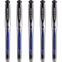uni-ball UM-153S Gel Impact Broad Rollerball Pens - 1mm Nib, 0.6mm Line Width - Blue Ink (8)