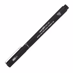 Uni Pin Fineliner Drawing Pens - Black Ink - 0.1mm Nib (8)