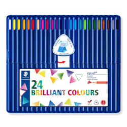STAEDTLER 157 SB24 Ergosoft Triangular Colouring Pencils - Assorted Colours (Pack of 24 Pencils)
