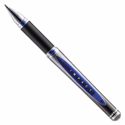 uni-ball Gel Impact Rollerball Pen Ball Point Pens - Broad 1mm Nib - Black, Blue and Red - Pack of 5