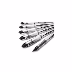 uni-ball Vision Elite - UB-200 - Liquid Ink Rollerball Pen - Pack of 6 (Black)
