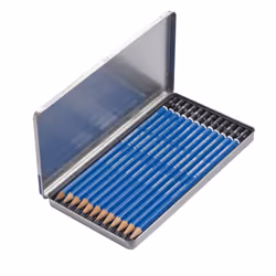 STAEDTLER 100 G12 Mars Lumograph Graphite Pencils For Drawing & Sketching - Assorted Degrees, 6B-4H (Tin Of 12 Pencils)