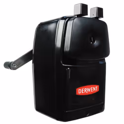 Derwent Manual Helical Desktop Sharpener, Super Point, Sliding Tray Reservoir & Desk Clamp, Professional Quality, 2302001, Bl ...