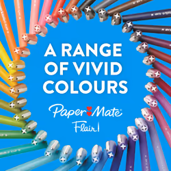 Paper Mate Flair Felt Tip Pens | Medium Point (0.7 mm) Marker Pens | Assorted Colouring Pens | For Kids & Adult Colouring, Journalling & More | 16