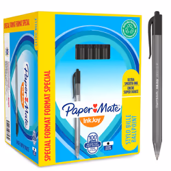 Paper Mate InkJoy 100RT Retractable Ballpoint Pens | Medium Point (1.0mm) | Black | 100 Count