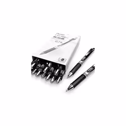 Pentel EnerGel XM BL77 - Retractable Liquid Gel Ink Pen - 0.7mm - 54% Recycled - Black - Box of 12
