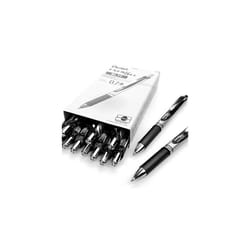 Pentel EnerGel XM BL77 - Retractable Liquid Gel Ink Pen - 0.7mm - 54% Recycled - Black - Box of 12