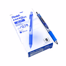 Pentel Energel XM Retractable Gel Pen with 0.7 mm Tip, 0.35 mm Line Width - Blue, Pack of 12