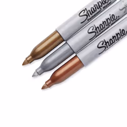 Sharpie Metallic Permanent Markers - Fine Point - Silver - Pack of 6