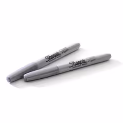 Sharpie Metallic Permanent Markers - Fine Point - Silver - Pack of 6