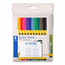 STAEDTLER Noris - Handwriting Pen - 10 Assorted Colours - Pack of 10, 307 C10