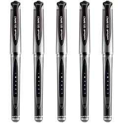 uni-ball UM-153S Gel Impact Broad Rollerball Pens - 1mm Nib, 0.6mm Line Width - Black Ink (5)