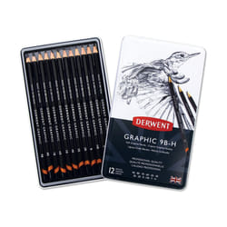Derwent Graphic Soft Graphite Drawing Pencils, Ideal For Illustrating & Shading, Set Of 12, Professional Quality, 34215