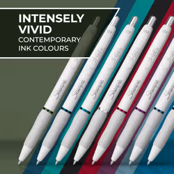 Sharpie S-Gel | Gel Pens for Writing | Medium Point (0.7mm) | Assorted Ink Colours | White Pearl Barrels | 8 Count