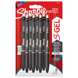 Sharpie S-Gel | Gel Pens | Medium Point (0.7mm) | Assorted Ink Colours | 8 Count