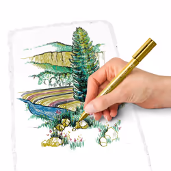 STAEDTLER 8323 TB10 Design Journey Metallic Pen, Assorted Colours, 1-2 mm Line Width (Wallet of 10)