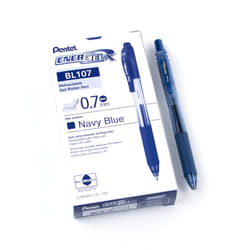 Pentel EnerGel X Retractable Gel Pen - Navy Blue Ink - Pack of 12