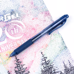 Pentel EnerGel X Retractable Gel Pen - Navy Blue Ink - Pack of 12