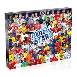 Winning Moves World Football Stars 1000 Piece Jigsaw Puzzle Game, Piece together football players including Harry Kane, Pele, Maradona, Lucy Bronze