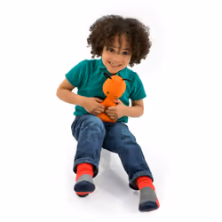 Bing toys, talking Flop teddy bear. Flop makes sounds like he does in the Bing CBeebies TV Show. Perfect toddler toys, Orange