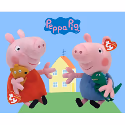 Ty Peppa Pig & George Pig 6 Inch Multipack - Beanie Baby Soft Plush Toys - Collectible Cuddly Stuffed Teddy Bears