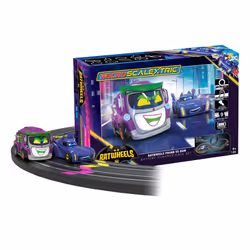 Scalextric Micro Car Race Track Sets for Kids Age 4+ - Batwheels Prank vs Bam Themed Construction Set, Battery Powered Racing ...