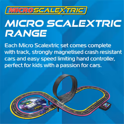 Scalextric Micro Car Race Track Sets for Kids Age 4+ - Batwheels Prank vs Bam Themed Construction Set, Battery Powered Racing, Slot Cars Kids' Play