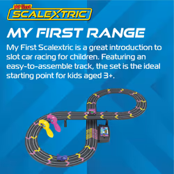 My First Scalextric Racing Track Sets for Kids Ages 3+ - G1187M Batwheels Prank vs Bam Battery Micro Race Car Set, Toy Cars Race Tracks for Boys.