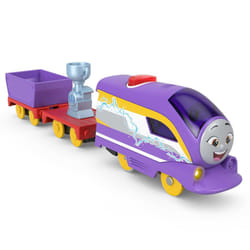 Thomas and Friends Talking Toy Train, Battery-Powered Motorized Kana Engine with Phrases Sounds and Cargo for Preschool Play, UK English Version,