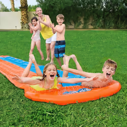 Bestway H20GO Double Lane Slip and Slide Inflatable Water Slide for Kids and Adults, Summer Garden Outdoor Toy with Built-in  ...