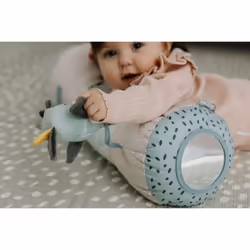 Nuby Animal Adventures Tummy Time Pillow ? Sensory Toys | Baby-Safe Mirror | Suitable from Birth