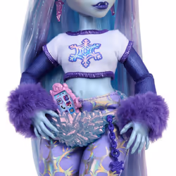 Monster High Doll, Abbey Bominable Yeti Fashion Doll with Pet Mammoth and Themed Accessories, HNF64
