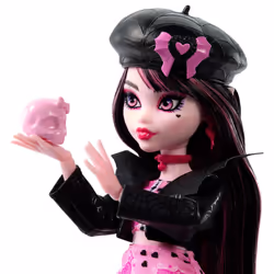 Monster High Fearbook Draculaura Doll and Accessories Set with Movie Club Theme including Varsity Jacket, Yearbook, Script and Film Props