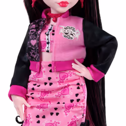 Monster High Fearbook Draculaura Doll and Accessories Set with Movie Club Theme including Varsity Jacket, Yearbook, Script and Film Props