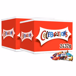 Celebrations Milk Chocolates Gift Bulk Box (Maltesers, Galaxy, Snickers & More), 2.4kg (2 Pack)