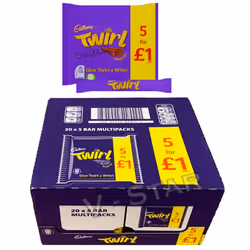 CADBURY Twirl Chocolate 20 x 5 BAR Multi Packs Full Box Original