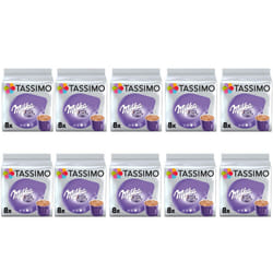 Tassimo Milka Hot Chocolate Pods - 10 Packs (80 Drinks)