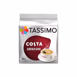 Tassimo Coffee Selection - Costa Cappuccino/Costa Americano/Cadbury Hot Chocolate/L'Or Latte Macchiato/Kenco Americano Coffee Pods - 10 Packs (112