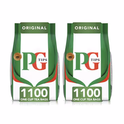 PG Tips Original Tea, Food Solutions Big Pack, Black Tea, 1100 Tea Bags (2 Pack)