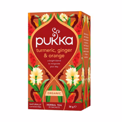 Pukka Herbs Tea, Turmeric, Ginger & Orange, 20 tea bags (12 Pack)